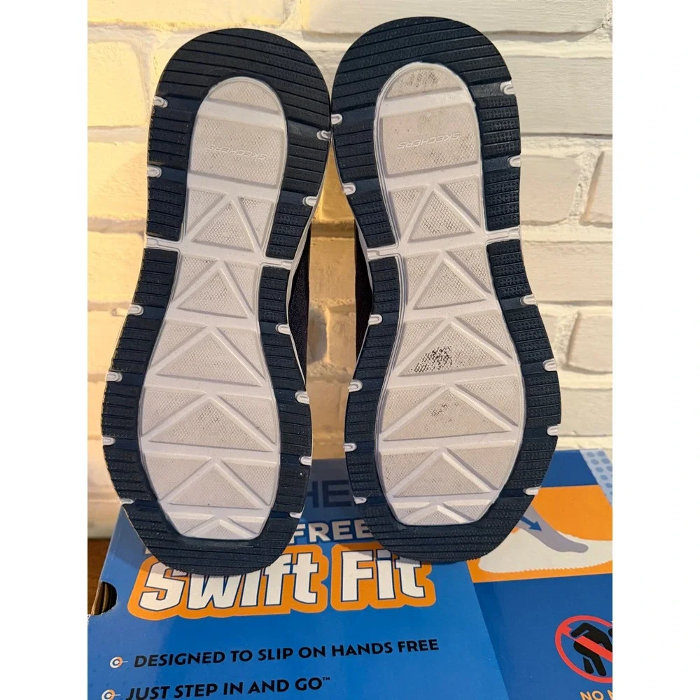 Skechers Mens Hands Free Slip-ins Glide-Step Swift Fit Navy Blue Shoes •11• Walk